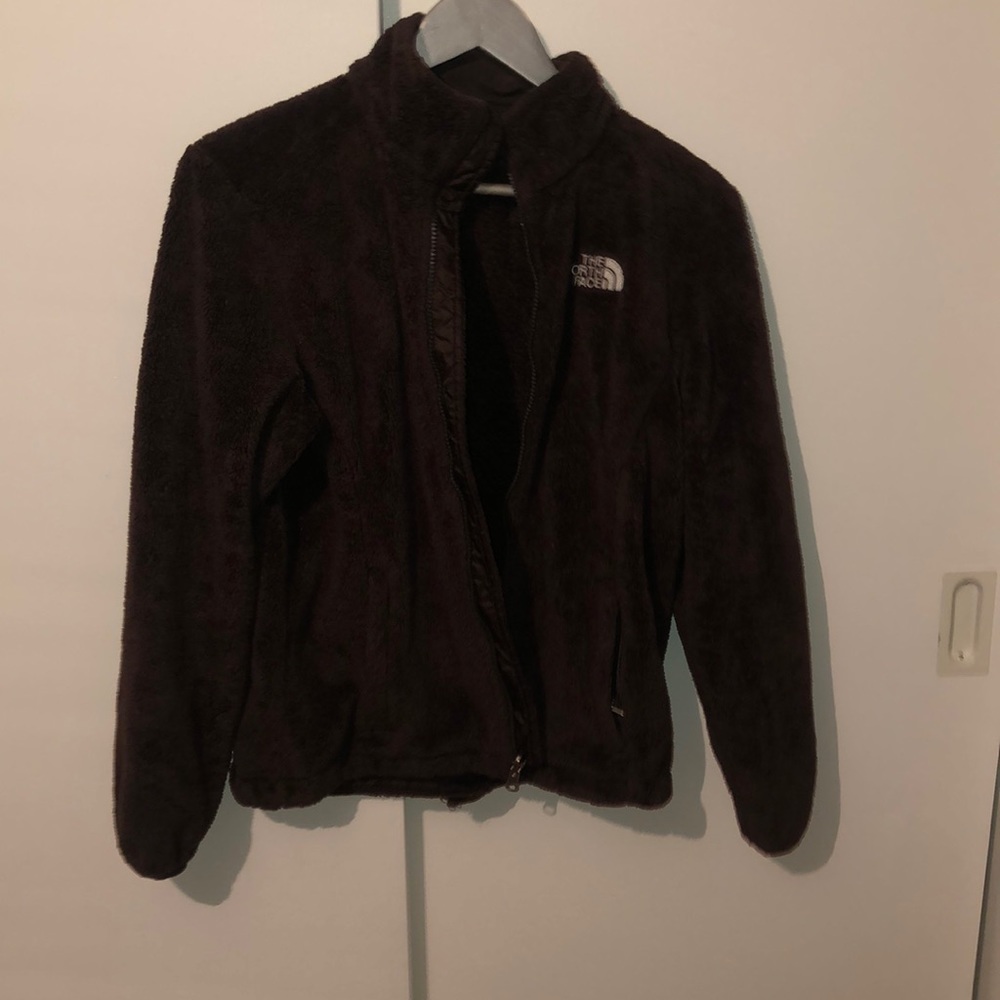 North face fuzzy zip up